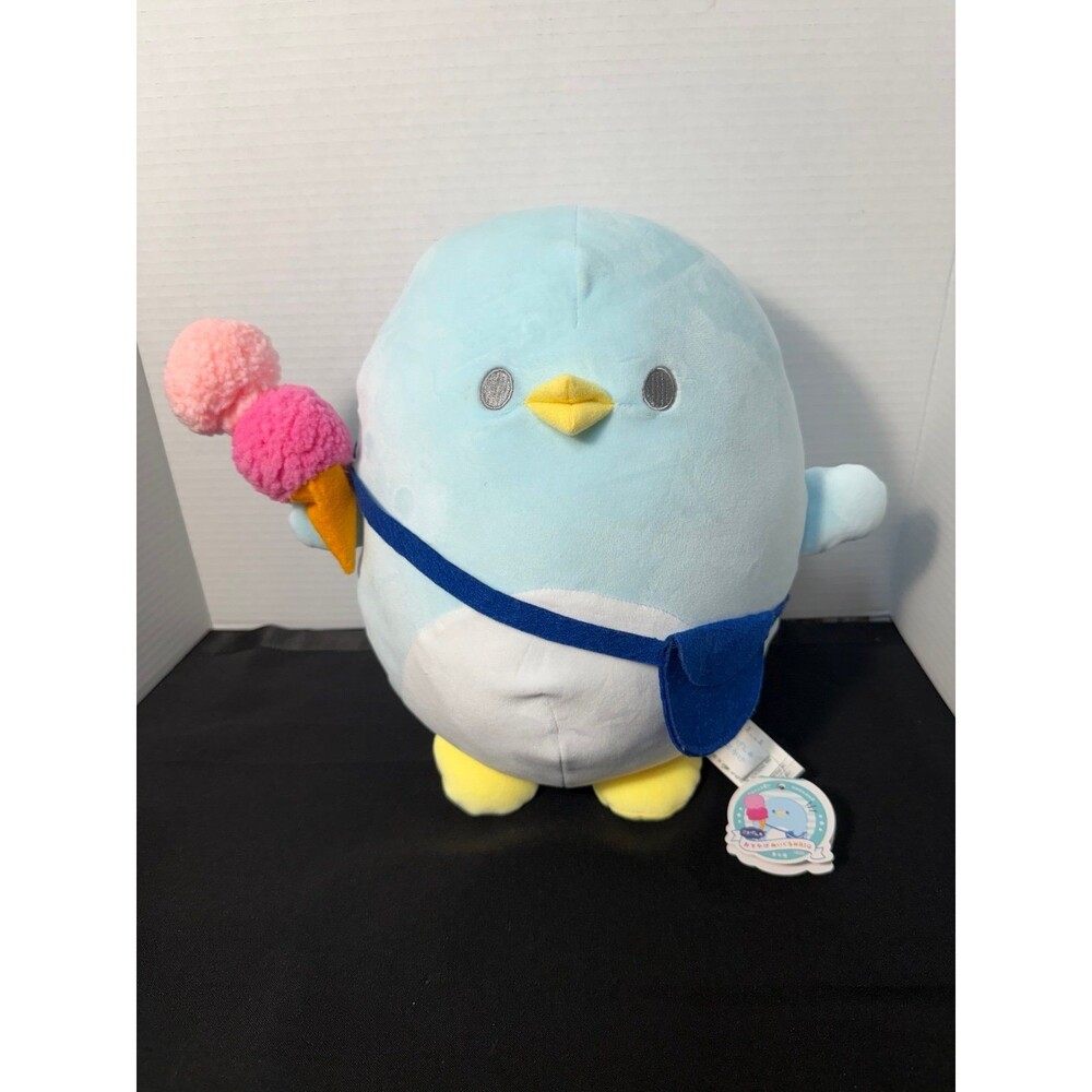 NWT Gokigen Odenkake Kwaii Mochi soft plush ice cream, blue penguin 14”